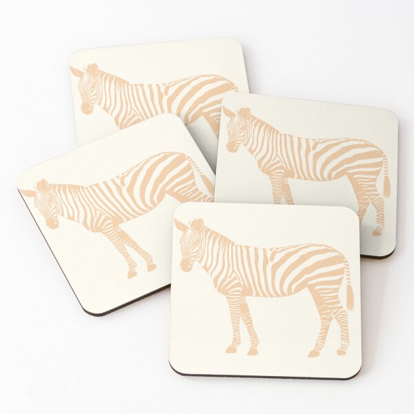 Item preview, Minimal Monochrome Zebra Line Art Scandinavian Style Animal Illustration Orange designed and sold by Nasdigitalart.