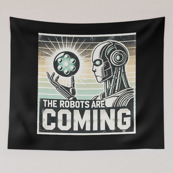 Item preview, Powered by AI Robot Design Futuristic Artificial Intelligence Tech Aesthetic Machine Learning Cyberpunk Graphic designed and sold by TEEJAMBOREE.