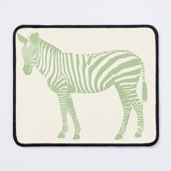 Item preview, Minimal Monochrome Zebra Line Art Scandinavian Style Animal Illustration Sage Green designed and sold by Nasdigitalart.