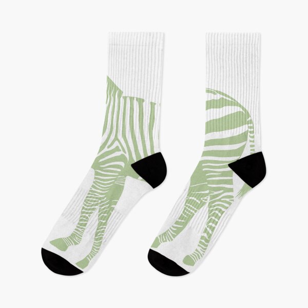 Item preview, Minimal Monochrome Zebra Line Art Scandinavian Style Animal Illustration Sage Green  designed and sold by Nasdigitalart.