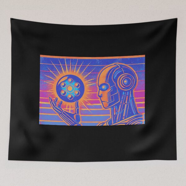 Item preview, Powered by AI Robot Design Futuristic Artificial Intelligence Tech Aesthetic Machine Learning Cyberpunk Graphic designed and sold by TEEJAMBOREE.