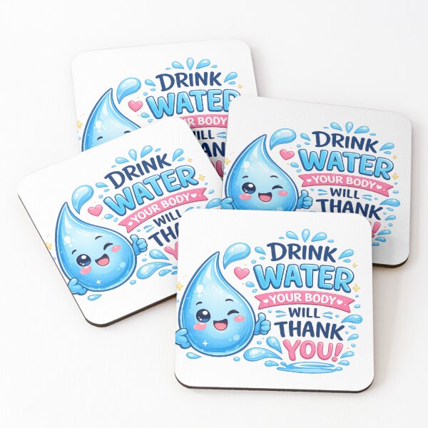 Item preview, Stay Hydrated Cute Water Drop Sticker designed and sold by Brightberry Studio.