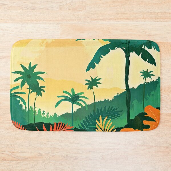 Item preview, Tropical Palm Trees Landscape At Sunrise Digital Art designed and sold by DEC02.