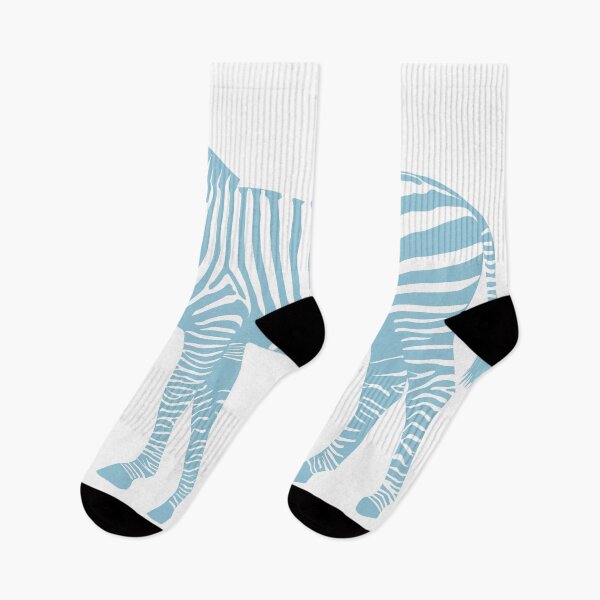Item preview, Minimal Monochrome Zebra Line Art Scandinavian Style Animal Illustration Dusty Blue designed and sold by Nasdigitalart.