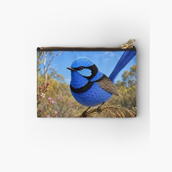 Item preview, Splendid Fairywren in Blooming Bushland designed and sold by Pixel Junkies Studio.
