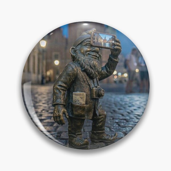 Item preview, Thinking of Wroclaw: Gnome Taking Selfie designed and sold by Purrfecta.