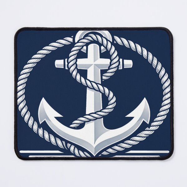 Item preview, Nautical Coastal Navy Blue Beach, Luxury Ocean Resort, Nautical Rope Anchor , Summer Beach Decor Gift designed and sold by PIKASSO2026.