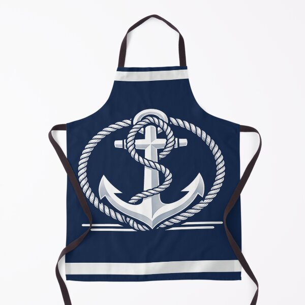 Item preview, Nautical Coastal Navy Blue Beach, Luxury Ocean Resort, Nautical Rope Anchor , Summer Beach Decor Gift designed and sold by PIKASSO2026.