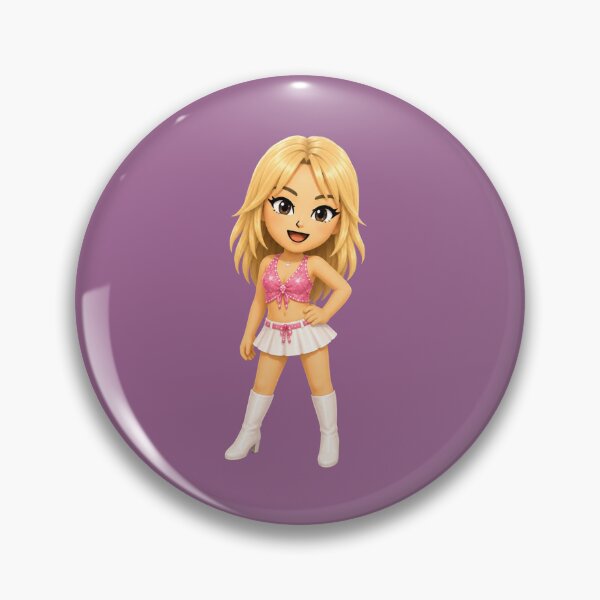 Item preview, Britney-Inspired Tomodachi Doll ? Y2K Pop Princess Cartoon designed and sold by SimplyJasper.