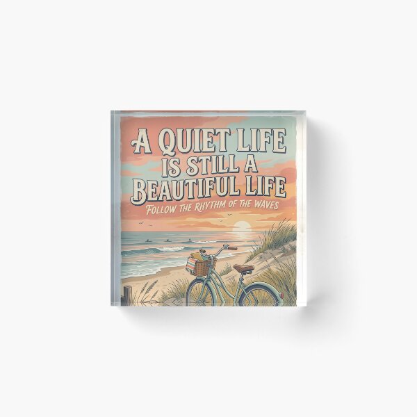 Item preview, A Quiet Life Is Still a Beautiful Life – Ocean Therapy Poster Design designed and sold by Sea Gem.