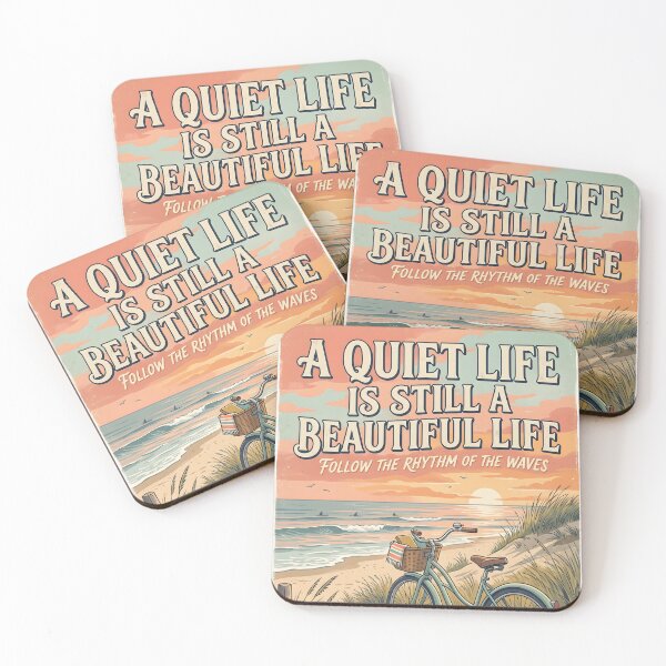 Item preview, A Quiet Life Is Still a Beautiful Life – Ocean Therapy Poster Design designed and sold by Sea Gem.