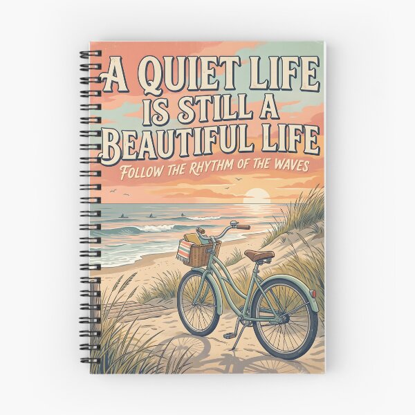 Item preview, A Quiet Life Is Still a Beautiful Life – Ocean Therapy Poster Design designed and sold by Sea Gem.