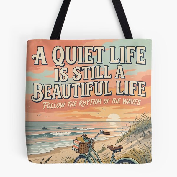 Item preview, A Quiet Life Is Still a Beautiful Life – Ocean Therapy Poster Design designed and sold by Sea Gem.