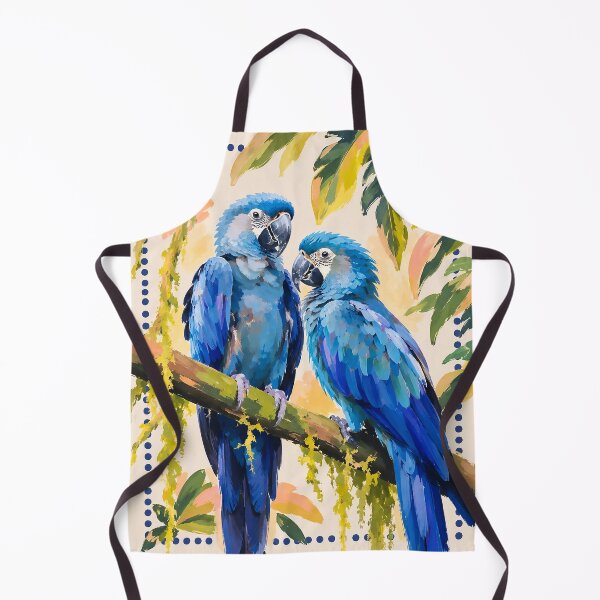Item preview, Blue Macaws Watercolor Illustration | Tropical Parrot Bird Art designed and sold by Islabonita..