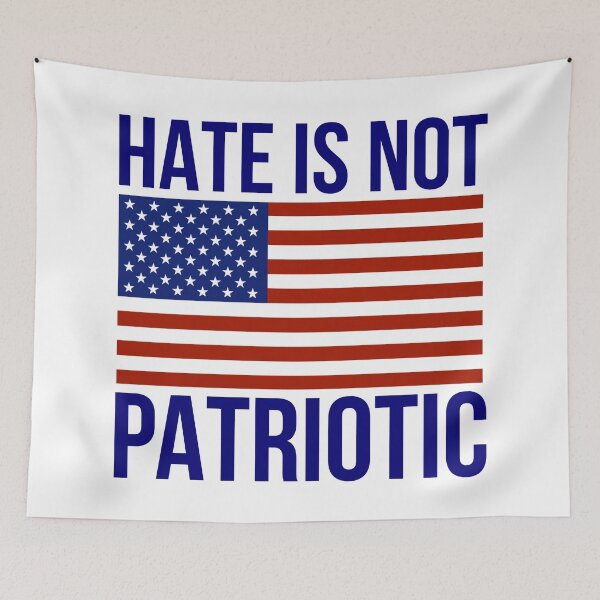 Item preview, Hate is not patriotic  designed and sold by Rachel the Artist .