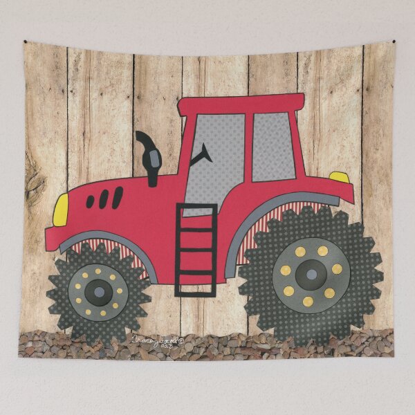 Item preview, Whimsical Red Tractor Design designed and sold by AlinaArt&Design.