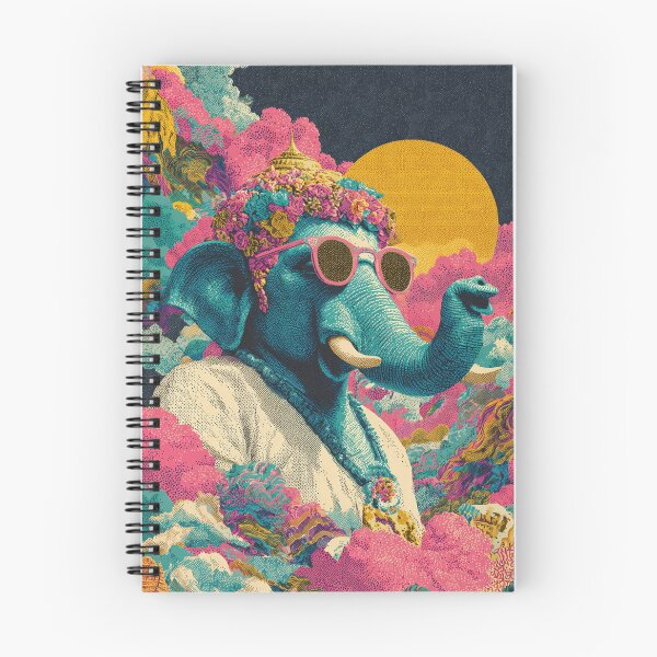 Item preview, Contemporary Cosmic Bloom Pop Ganesha Vintage Streetwear Art designed and sold by PANNARUK THAILAND.