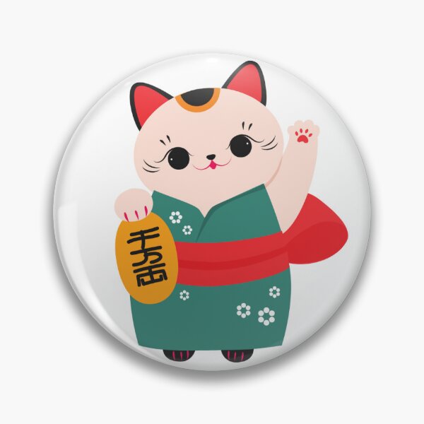 Item preview, Sweet Kimono Colorful Maneki Neko Sticker Pack designed and sold by AnimaliaStar.