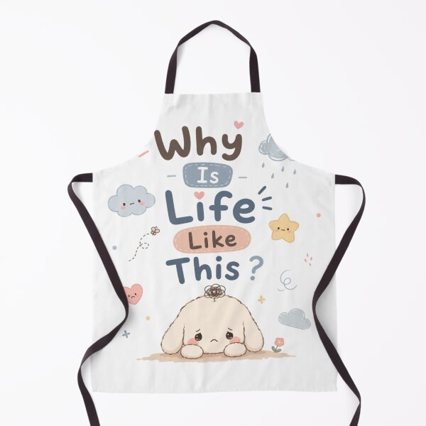 Item preview, Why Is Life Like This Cute Kawaii Sad Bunny Meme Design designed and sold by Sanika arts .