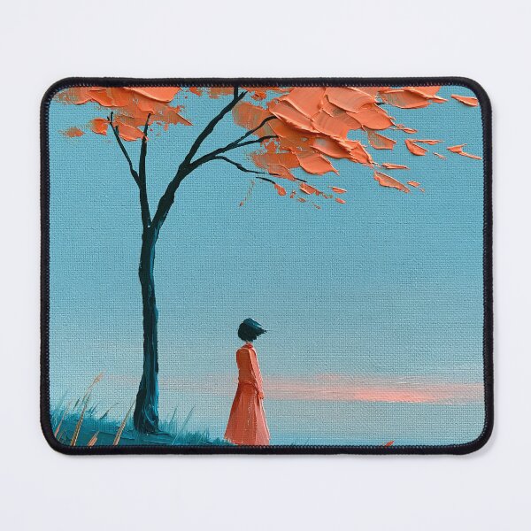 Item preview, Loneliness in the Wind - Impasto Style Solitary Figure designed and sold by SlowRegardArt.