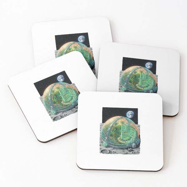 Item preview, Solarpunk Lunar Base Greenhouse Artemis Mission Space designed and sold by PictoVibe.