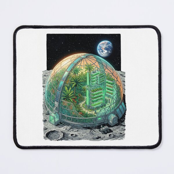 Item preview, Solarpunk Lunar Base Greenhouse Artemis Mission Space designed and sold by PictoVibe.