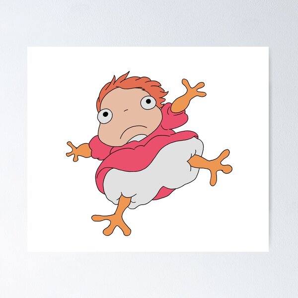 Item preview, Ponyo Fish Transform Cute Spread Solo Illustration designed and sold by Iska-Designs.