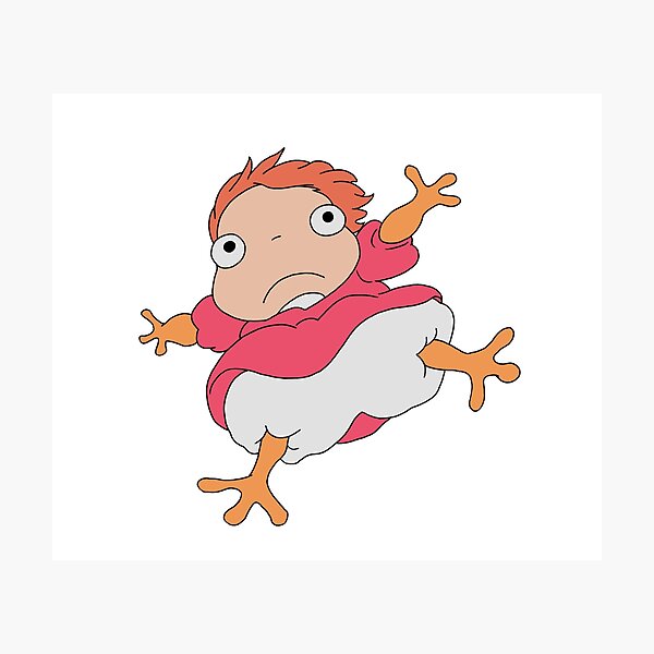 Item preview, Ponyo Fish Transform Cute Spread Solo Illustration designed and sold by Iska-Designs.