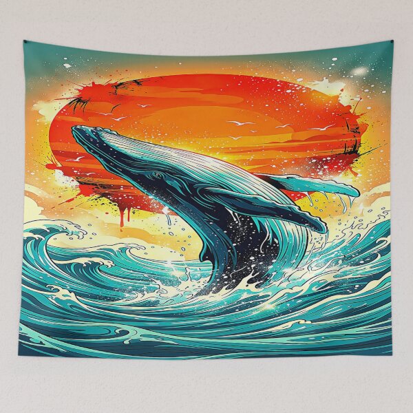 Item preview, Japan Surfing Pattern Beach Design of Red Sun&Wave  Pool Camping Yoga Gift For Friends designed and sold by PIKASSO2026.