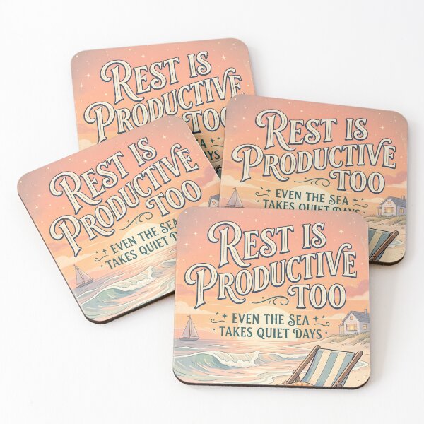 Item preview, Rest Is Productive Too – Ocean Therapy Poster Design designed and sold by Sea Gem.