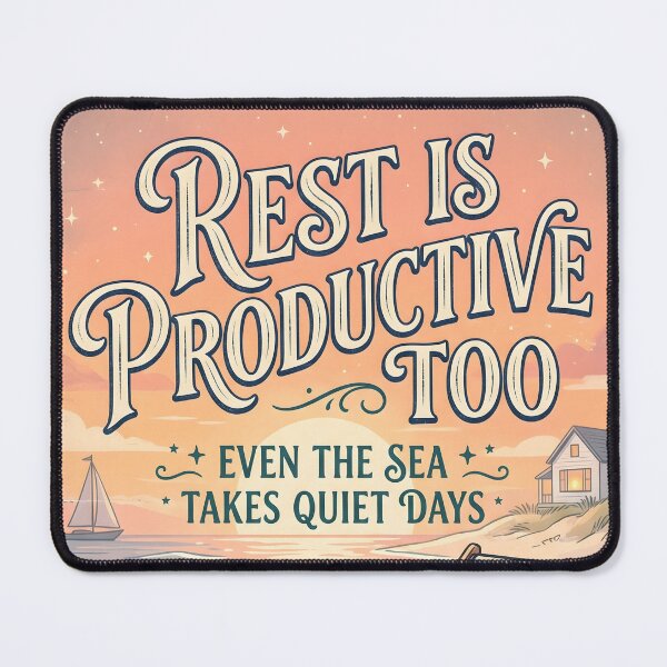 Item preview, Rest Is Productive Too – Ocean Therapy Poster Design designed and sold by Sea Gem.