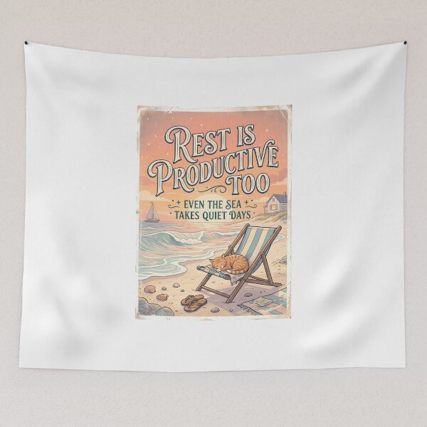 Item preview, Rest Is Productive Too – Ocean Therapy Poster Design designed and sold by Sea Gem.
