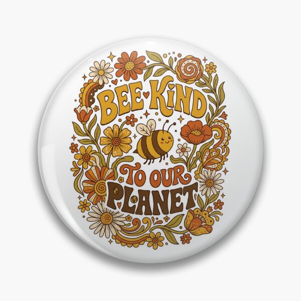 Item preview, Vintage 70s Bee Kind To Our Planet Eco Activism designed and sold by PictoVibe.