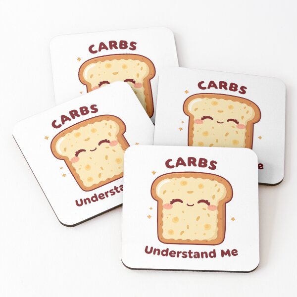 Item preview, Carbs Understand Me Funny Bread Sticker | Cute Kawaii Food Pun | Carb Lover Meme Design designed and sold by magiquecreations.