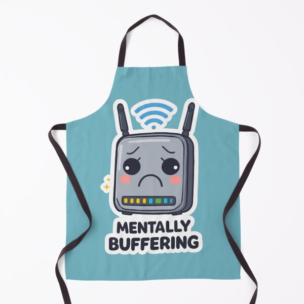 Item preview, Mentally Buffering Funny WiFi Router Sticker | Cute Meme Aesthetic T-Shirt designed and sold by magiquecreations.