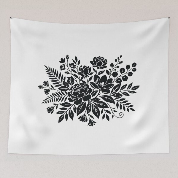Item preview, Elegant Timeless Floral Silhouette designed and sold by BrunoLinuxArt.