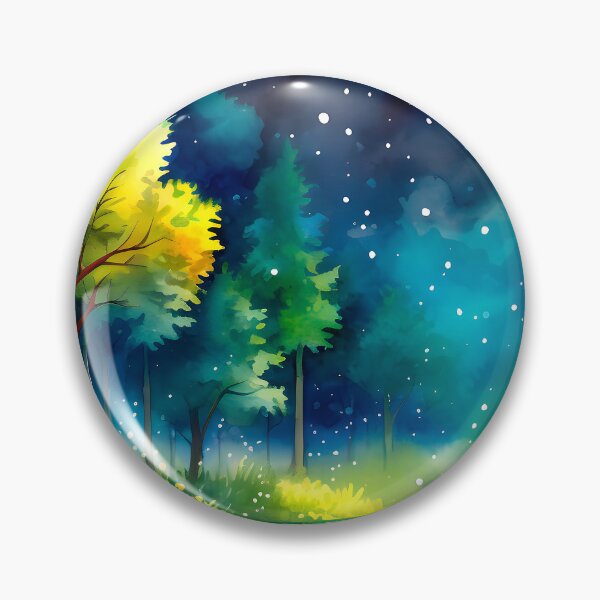 Item preview, Trees By Lake Under Midnight Sky Digital Art designed and sold by DEC02.
