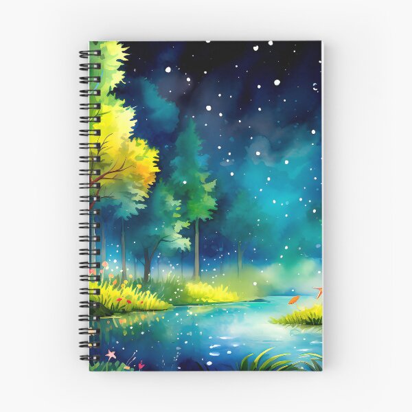 Item preview, Trees By Lake Under Midnight Sky Digital Art designed and sold by DEC02.