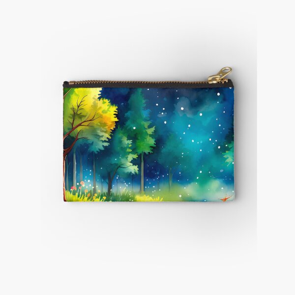 Item preview, Trees By Lake Under Midnight Sky Digital Art designed and sold by DEC02.