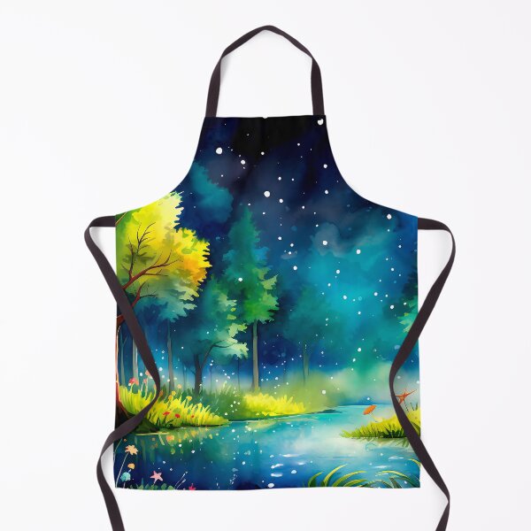 Item preview, Trees By Lake Under Midnight Sky Digital Art designed and sold by DEC02.