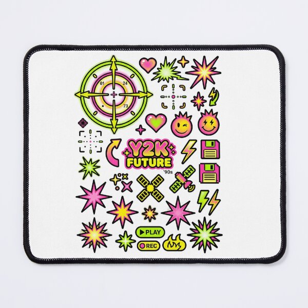 Item preview, Y2K Cyber Star Neon Sticker Pack Retro 2000s designed and sold by PictoVibe.
