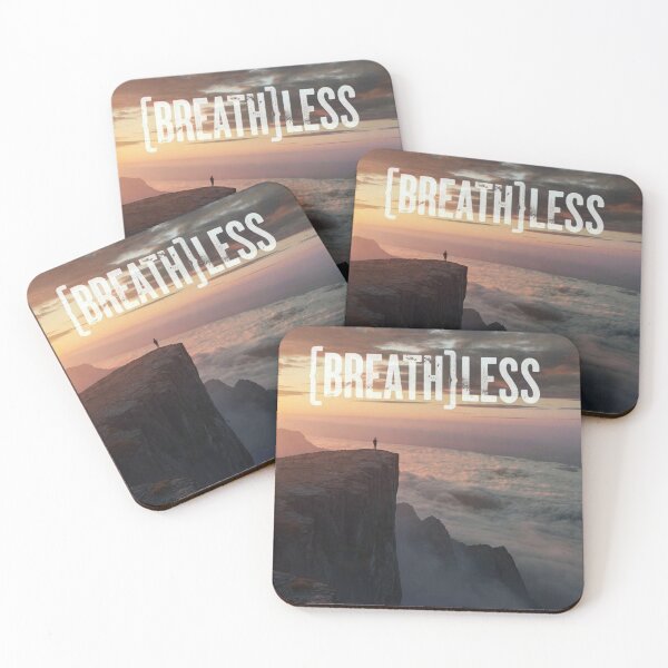 Item preview, BREATH LESS - Cliff Edge Sunset Adventure Fearless Motivation Nature Art designed and sold by RAMHEARTS.
