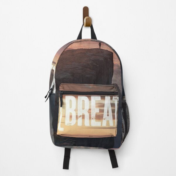 Item preview, BREATH LESS - Cliff Edge Sunset Adventure Fearless Motivation Nature Art designed and sold by AiNaturalsOnly.