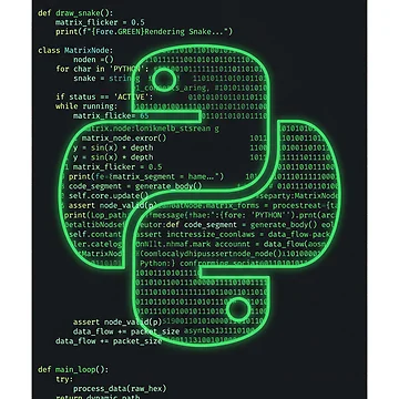 Artwork thumbnail, Python Developer Code Terminal Glitch Software Engineer by PictoVibe