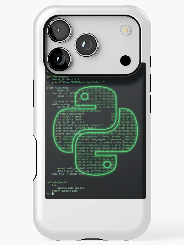 Thumbnail 1 of 4, iPhone Case, Python Developer Code Terminal Glitch Software Engineer designed and sold by PictoVibe.