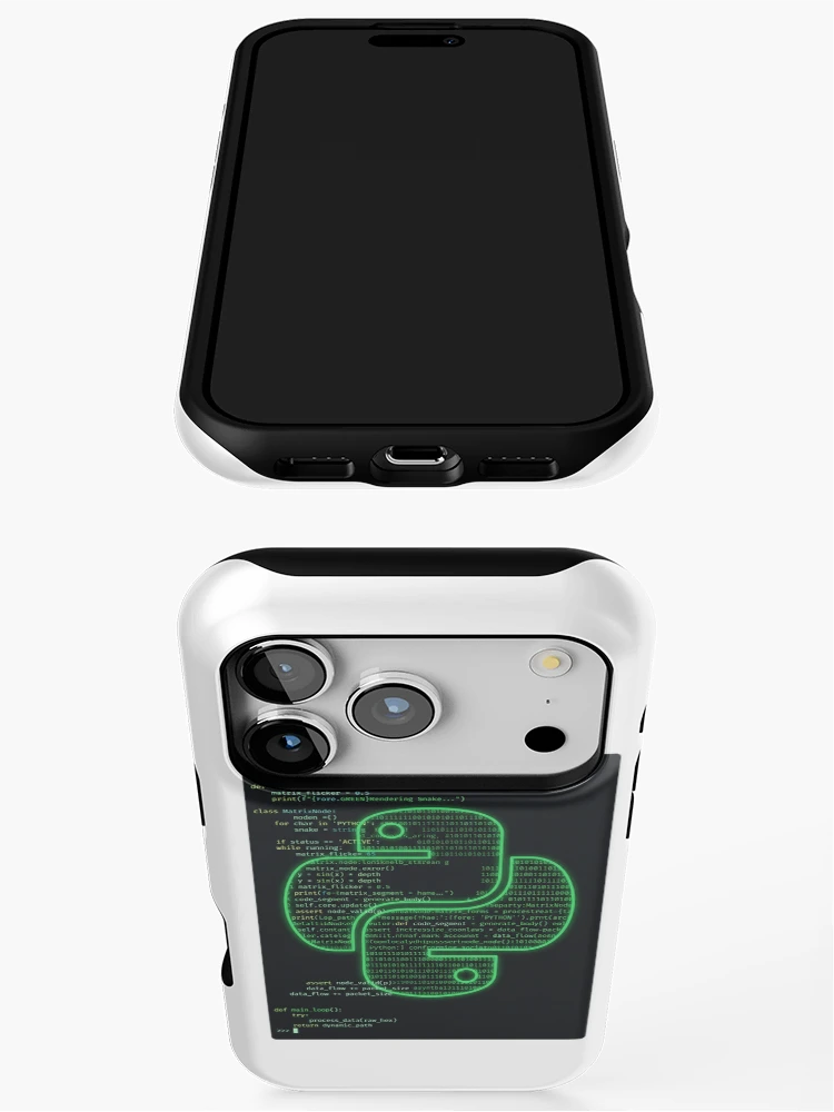 Thumbnail 3 of 4, iPhone Case, Python Developer Code Terminal Glitch Software Engineer designed and sold by PictoVibe.