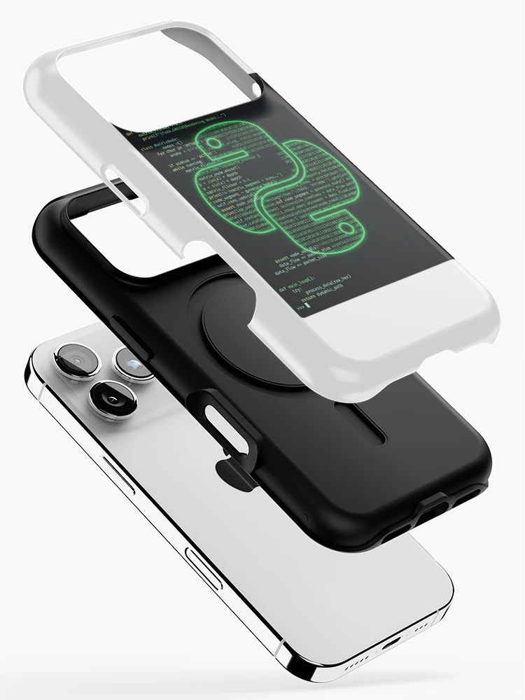 Thumbnail 2 of 4, iPhone Case, Python Developer Code Terminal Glitch Software Engineer designed and sold by PictoVibe.