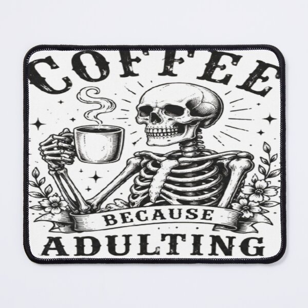 Item preview,  Adulting Is Hard But Coffee Helps Sarcastic Quote designed and sold by PixelDown.