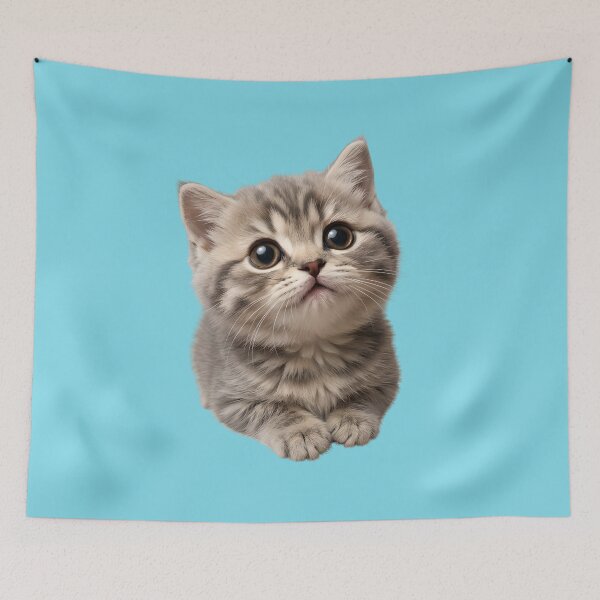 Item preview, Cute Fluffy Grey Tabby Kitten  designed and sold by Utopian-Magic.