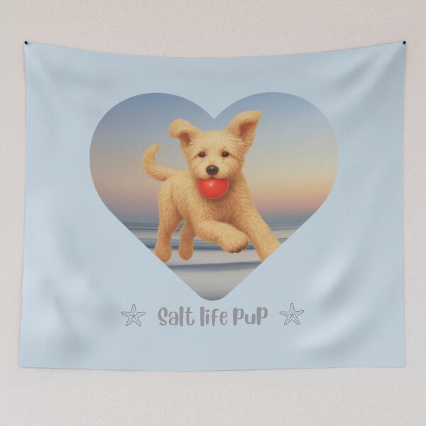 Item preview, Salt life Pup Daisy at beach designed and sold by Doodles Down South.
